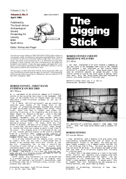 April 1985 - The South African Archaeological Society