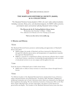 MdHS Background - Maryland Historical Society