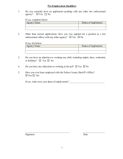 1 Pre-Employment Qualifiers 1. Do you currently have an application