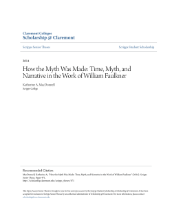 How the Myth Was Made: Time, Myth, and Narrative in the Work of
