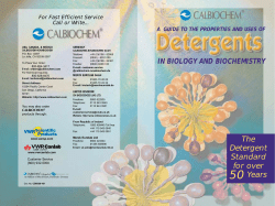 A Guide to the Properties and Uses of Detergents in Biology and