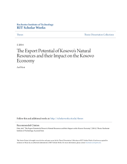 The Export Potential of Kosovo`s Natural Resources and their Impact