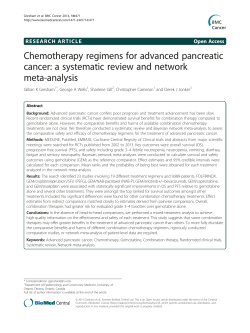Chemotherapy regimens for advanced pancreatic cancer: a