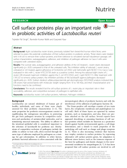 Cell surface proteins play an important role in probiotic activities of