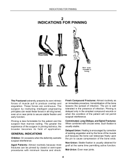 2 indications for pinning