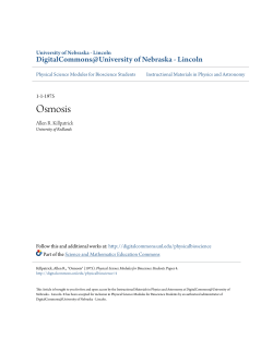 Osmosis - DigitalCommons@University of Nebraska