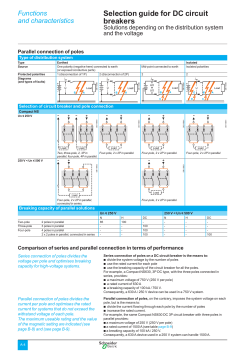 Selection guide for DC circuit breakers
