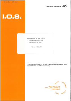preparation of the IOS temperature standard triple point cells