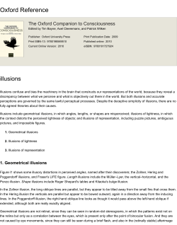 Geometrical illusions