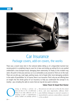 Car Insurance - Department of Consumer Affairs