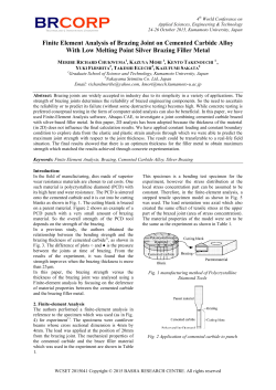 Finite Element Analysis of Brazing Joint on Cemented Carbide Alloy