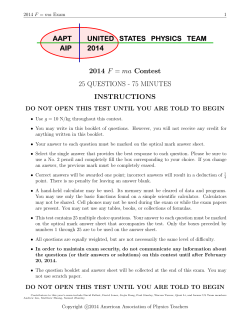 75 MINUTES - American Association of Physics Teachers