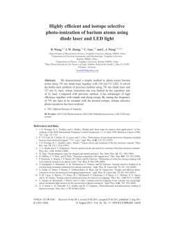 Highly efficient and isotope selective photo