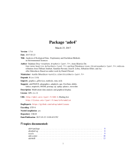 Package `ade4`