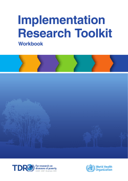 Implementation Research Toolkit