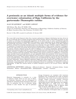 A peninsula as an island: multiple forms of