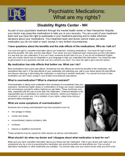 Psychiatric Medications: What are my rights?