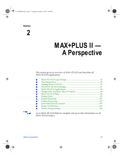 MAX+PLUS II Getting Started