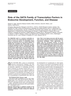 Role of the GATA Family of Transcription Factors in Endocrine