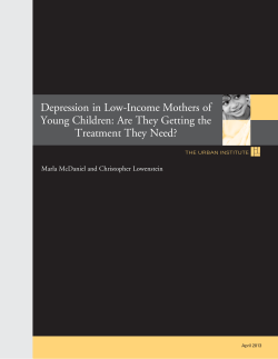 Depression in Low-Income Mothers of Young