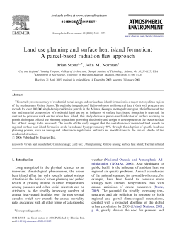 Land use planning and surface heat island formation: A parcel