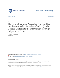 The French Exequatur Proceeding