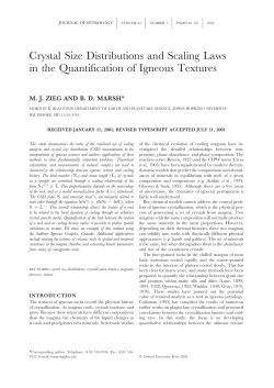 Crystal Size Distributions and Scaling Laws in