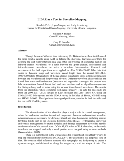 LIDAR as a Tool for Shoreline Mapping