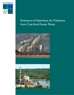 Emissions of Hazardous Air Pollutants from Coal