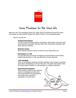 Monologues Female Drama Notebook