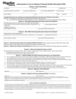 Authorization to Use or Disclose Protected Health Information (PHI