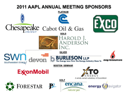 2011 AAPL ANNUAL MEETING SPONSORS