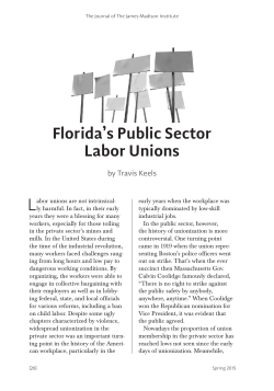 Florida`s Public Sector Labor Unions