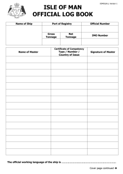ISLE OF MAN OFFICIAL LOG BOOK