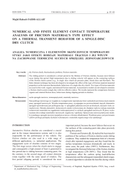numerical and finite element contact temperature analysis of friction