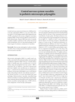 Central nervous system vasculitis in pediatric microscopic polyangiitis