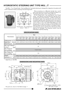 HYDROSTATIC STEERING UNIT TYPE HKU.../7