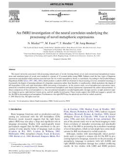 An fMRI investigation of the neural correlates underlying the