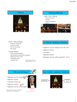 Lobbying Methods