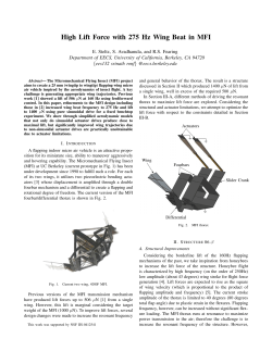 High Lift Force with 275 Hz Wing Beat in MFI