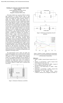 Modeling of a Laboratory Scale Electrolytic Double Layer Capacitor