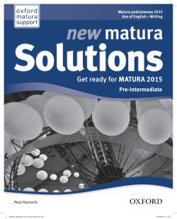 Get ready for MATURA 2015