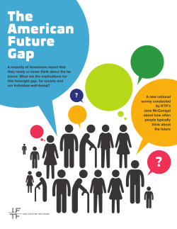 The American Future Gap - Institute for the Future