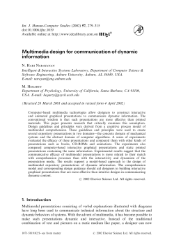 Multimedia design for communication of dynamic information