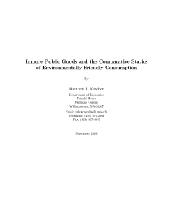 Impure Public Goods and the Comparative Statics