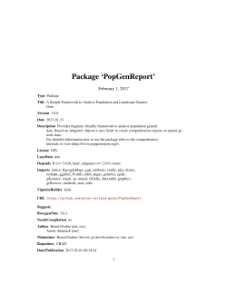 Package `PopGenReport`