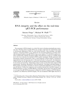 RNA integrity and the effect on the real-time qRT