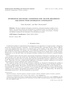 Divergence boundary conditions for vector Helmholtz equations with