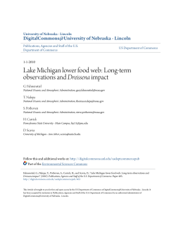 Lake Michigan lower food web - DigitalCommons@University of