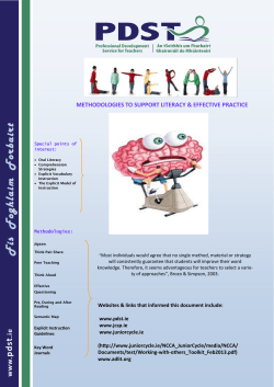 School Support Literacy Booklet
